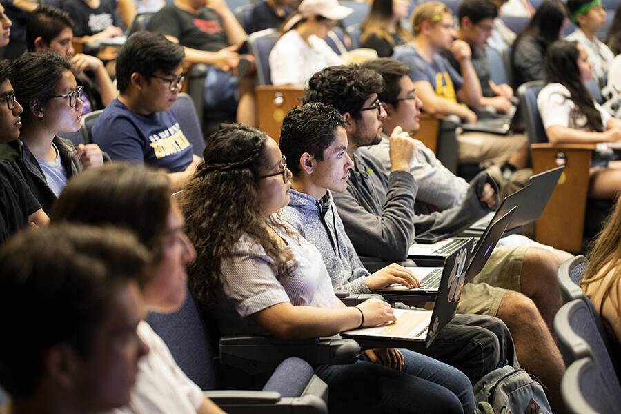 Students in a lecture - Admissions Day